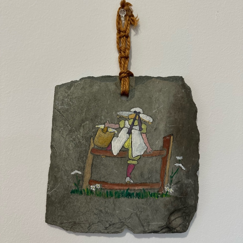 Hand-Painted Slate Wall Art